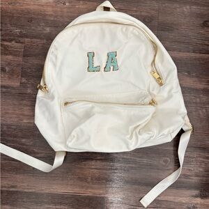 Stoney Clover White Backpack with Gold Accents
